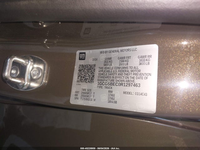 1GCGSBEC0R1297463 Chevrolet Colorado 2wd Wt