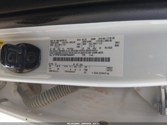 1FTFW1E53MFB64901 Ford F-150 Xlt