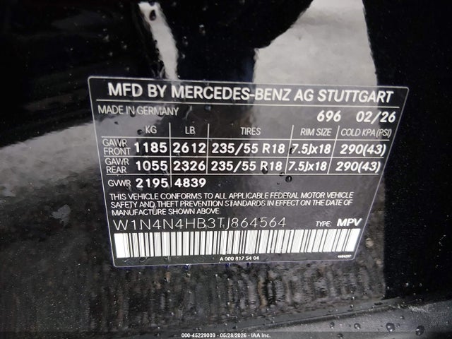 45229009 :رقم المزاد ، W1N4N4HB3TJ864564 vin ، 2026 Mercedes-benz Gla 250 4matic مزاد بيع
