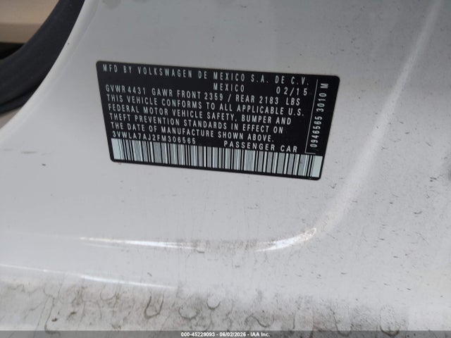 Volkswagen Jetta 2.0l Tdi Sel 2015 3VWLA7AJ2FM306565 Image 9