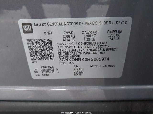 3GNKDHRK0RS285974 Chevrolet Blazer Ev Rwd Rs