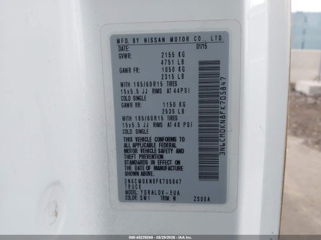 Nissan Nv200 S 2015 3N6CM0KN8FK705847 Image 9