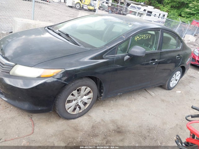 2012 Honda Civic Lx მანქანა იყიდება აუქციონზე, vin: 2HGFB2F59CH555095, აუქციონის ნომერი: 45229377