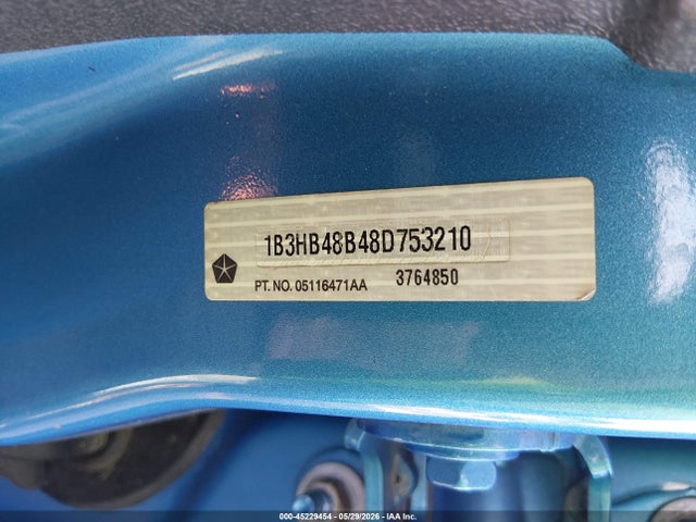 Auction sale of the 2008 Dodge Caliber Sxt, vin: 1B3HB48B48D753210, lot number: 45229454