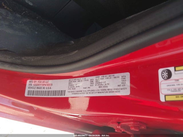 Продаж на аукціоні авто 2023 Ram 1500 Lone Star  4x4 5'7 Box, vin: 1C6SRFFT9PN702079, номер лоту: 45229477