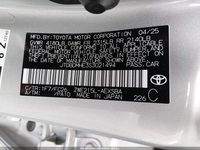 Toyota Corolla Hybrid Se 2025 JTDBDMHE3S3021494 Image 9