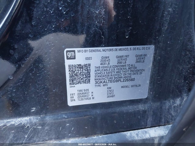 Продажа на аукционе авто 2023 Gmc Terrain Awd Sle, vin: 3GKALTEG9PL226560, номер лота: 45229577