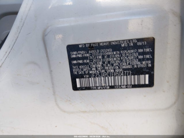 JF2SJAPC1EH504773 Subaru Forester 2.5i Touring