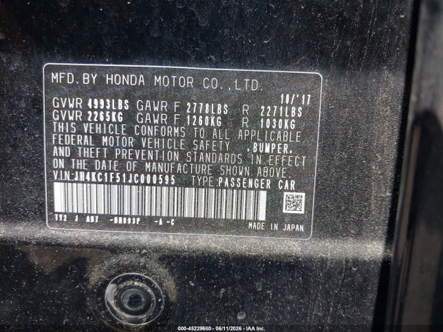 Acura RLX 2018 JH4KC1F51JC000595 Image 9