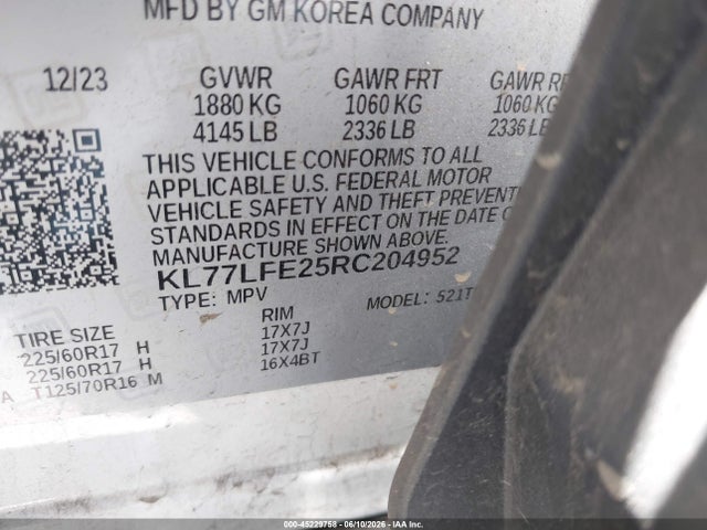 Chevrolet Trax Fwd Sp 2024 KL77LFE25RC204952 Image 8