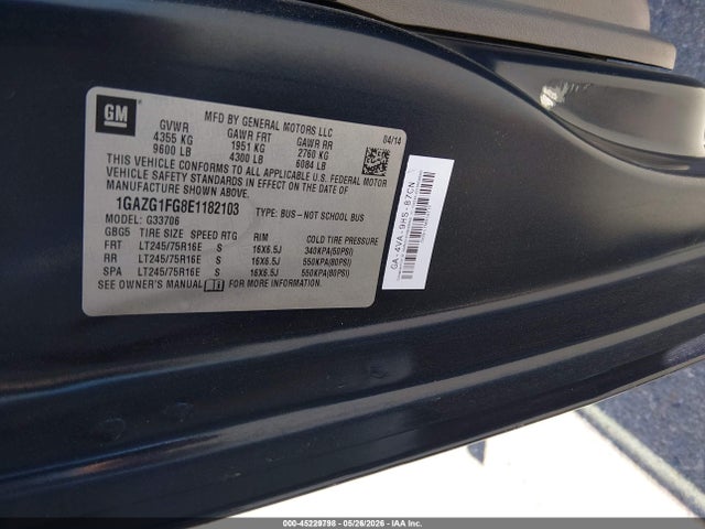 Chevrolet Express 3500 Lt 2014 1GAZG1FG8E1182103 Image 9
