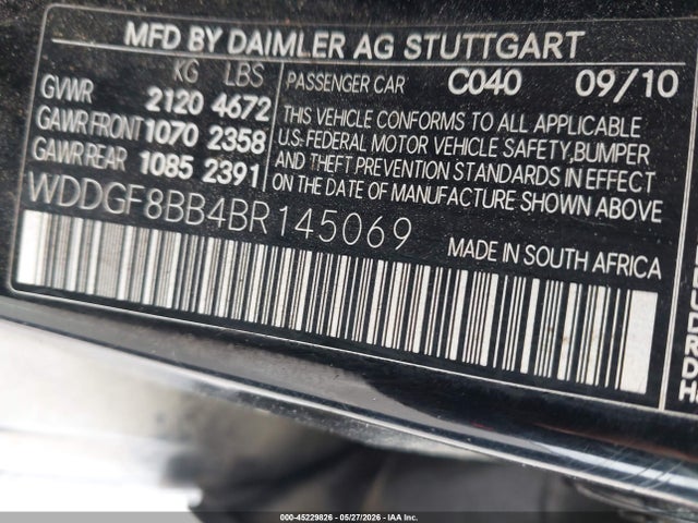 Продаж на аукціоні авто 2011 Mercedes-benz C 300 Luxury 4matic/sport 4matic, vin: WDDGF8BB4BR145069, номер лоту: 45229826