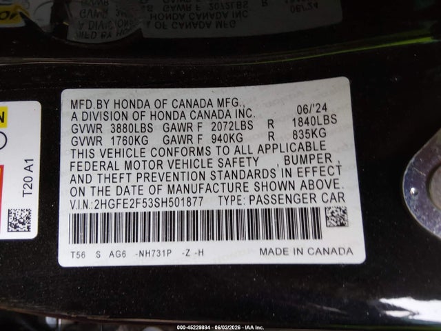 Honda Civic Sport 2025 2HGFE2F53SH501877 Image 9