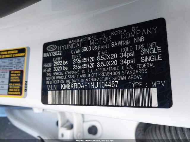 Hyundai Ioniq 5 Limited 2022 KM8KRDAF1NU104467 Image 9
