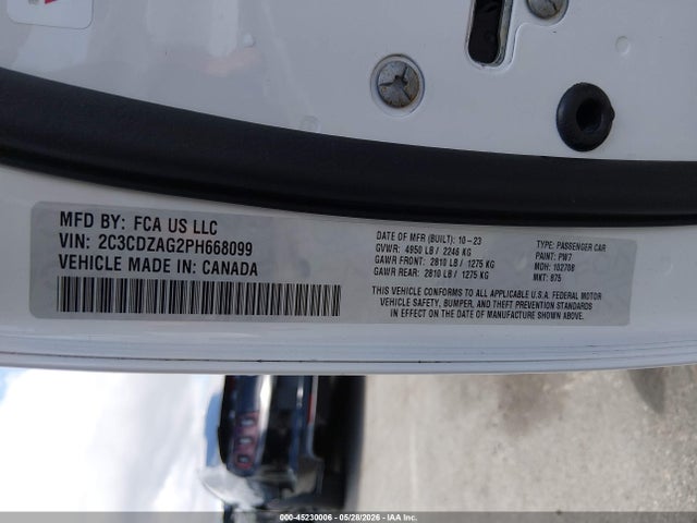 Dodge Challenger Sxt 2023 2C3CDZAG2PH668099 Image 9