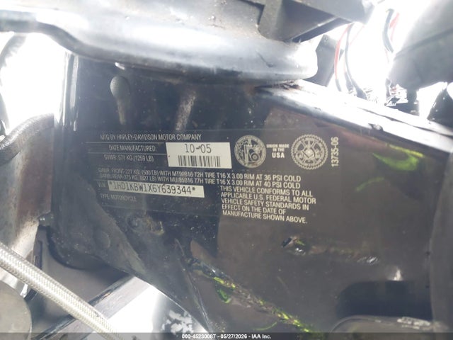 45230087 :رقم المزاد ، 1HD1KBW1X6Y639344 vin ، 2006 Harley-davidson Flhxi مزاد بيع