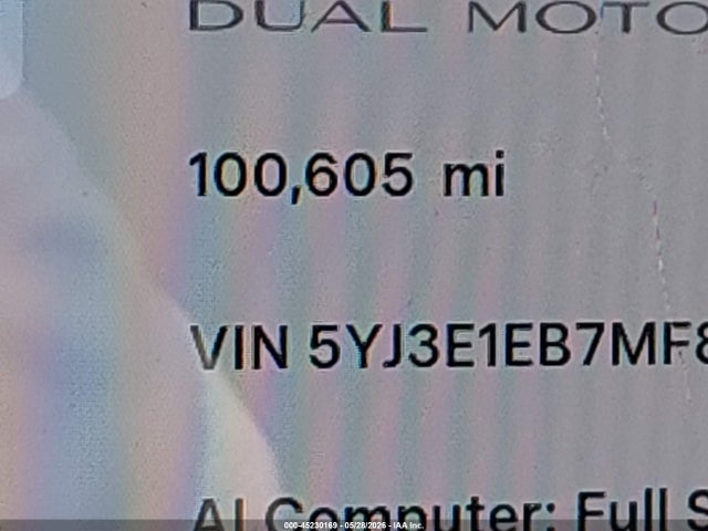 45230169 :رقم المزاد ، 5YJ3E1EB7MF852724 vin ، 2021 Tesla Model 3 Long Range مزاد بيع