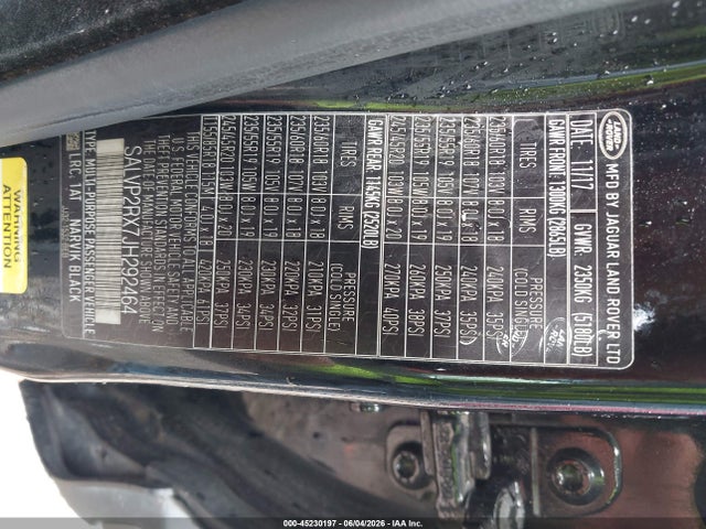 Продаж на аукціоні авто 2018 Land Rover Range Rover Evoque Se/se Premium, vin: SALVP2RX7JH292464, номер лоту: 45230197