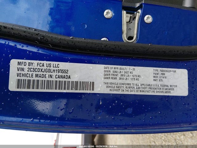 Dodge Charger Sxt Awd 2020 2C3CDXJG0LH193552 Image 9