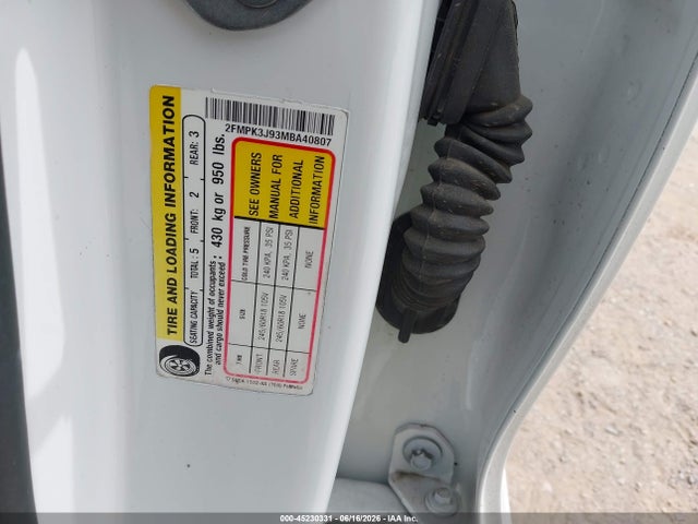 Aukcja sprzedaży 2021 Ford Edge Sel, vin: 2FMPK3J93MBA40807, numer aukcji: 45230331