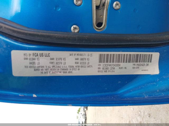 Dodge DART SE 2015 1C3CDFAA1FD433554 Image 9