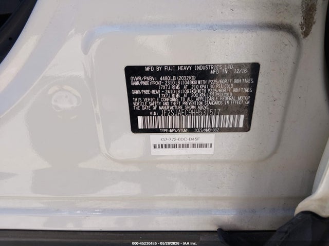 Subaru Forester 2.5i Premium 2017 JF2SJAEC9HH531517 Image 9