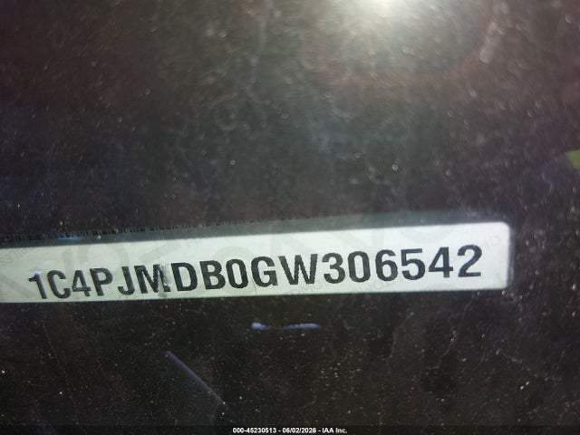 Продажа на аукционе авто 2016 Jeep Cherokee Limited, vin: 1C4PJMDB0GW306542, номер лота: 45230513
