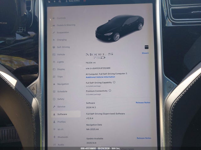Tesla Model S 100d/75d/p100d 2018 5YJSA1E2XJF252489 Image 7