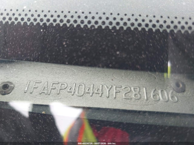 Продаж на аукціоні авто 2000 Ford Mustang, vin: 1FAFP4044YF281606, номер лоту: 45230725