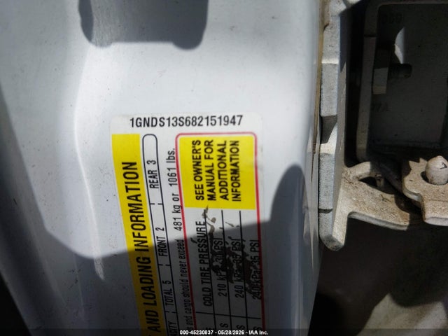 Продаж на аукціоні авто 2008 Chevrolet Trailblazer Fleet, vin: 1GNDS13S682151947, номер лоту: 45230837