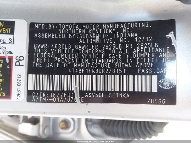 Продаж на аукціоні авто 2013 Toyota Camry Le, vin: 4T4BF1FK8DR278151, номер лоту: 45230889