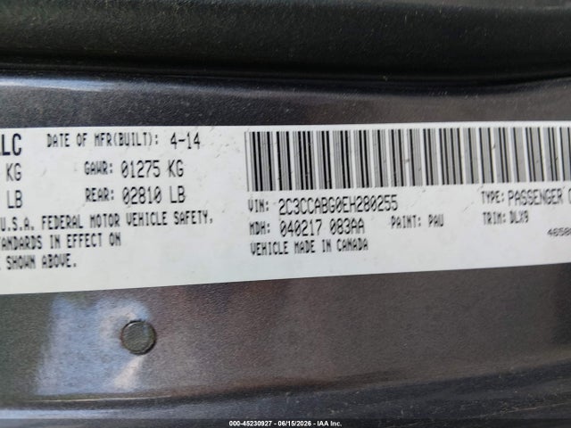 Продаж на аукціоні авто 2014 Chrysler 300 300s, vin: 2C3CCABG0EH280255, номер лоту: 45230927