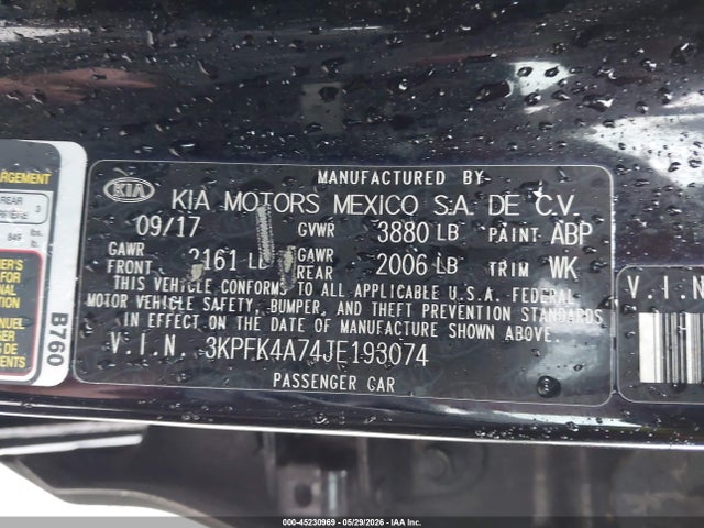 KIA FORTE LX 2018 3KPFK4A74JE193074 Image 9