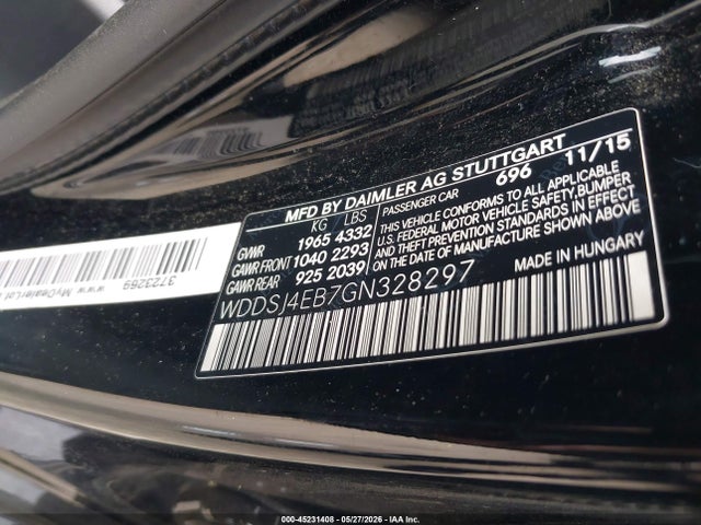 Продаж на аукціоні авто 2016 Mercedes-benz Cla 250, vin: WDDSJ4EB7GN328297, номер лоту: 45231408