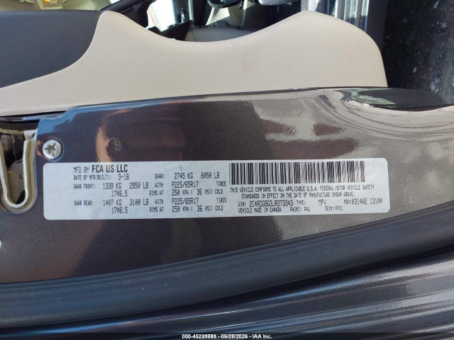 Продаж на аукціоні авто 2018 Dodge Grand Caravan Se, vin: 2C4RDGBG3JR273343, номер лоту: 45231701