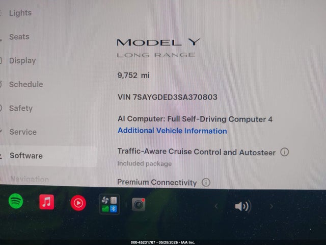 Aukcja sprzedaży 2025 Tesla Model Y Long Range Dual Motor Rear-wheel Drive, vin: 7SAYGDED3SA370803, numer aukcji: 45231707