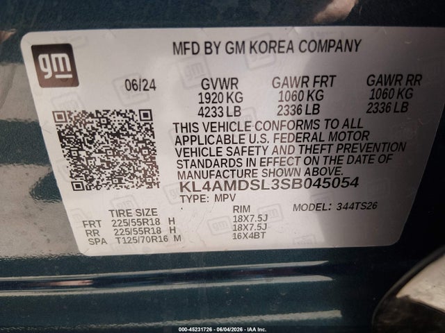 Продаж на аукціоні авто 2025 Buick Encore Gx Sport Touring Fwd, vin: KL4AMDSL3SB045054, номер лоту: 45231726