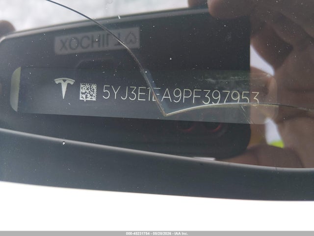 45231754 :رقم المزاد ، 5YJ3E1EA9PF397953 vin ، 2023 Tesla Model 3 Rear-wheel Drive مزاد بيع