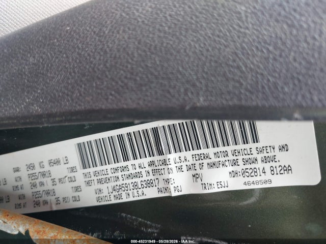 Aukcja sprzedaży 2008 Jeep Wrangler, vin: 1J4GA59138L638817, numer aukcji: 45231949