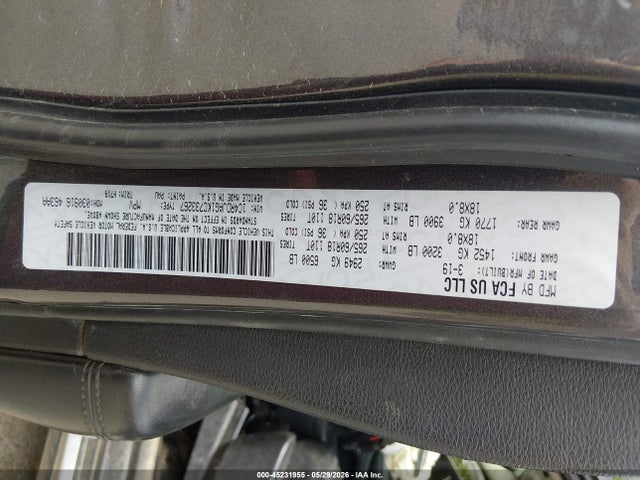 Aukcja sprzedaży 2019 Dodge Durango Sxt Awd, vin: 1C4RDJAG1KC733267, numer aukcji: 45231955