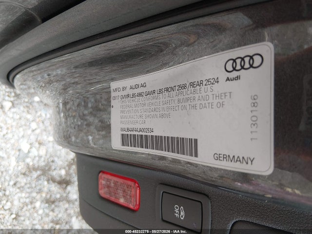 Aukcja sprzedaży 2018 Audi S4 3.0t Premium Plus, vin: WAUB4AF44JA002534, numer aukcji: 45232275