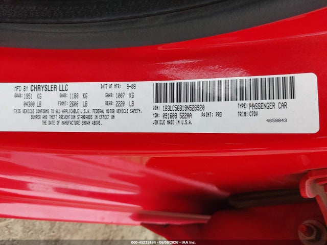 Aukcja sprzedaży 2009 Dodge Avenger R/t, vin: 1B3LC56B19N528920, numer aukcji: 45232494