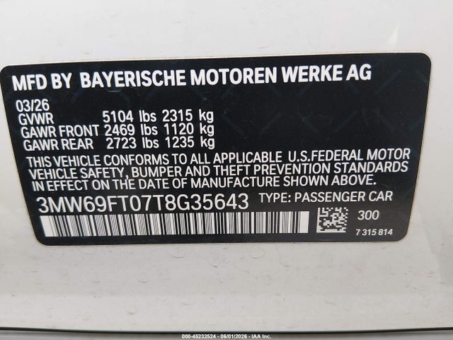 BMW M340i Xdrive Na 2026 3MW69FT07T8G35643 Image 9