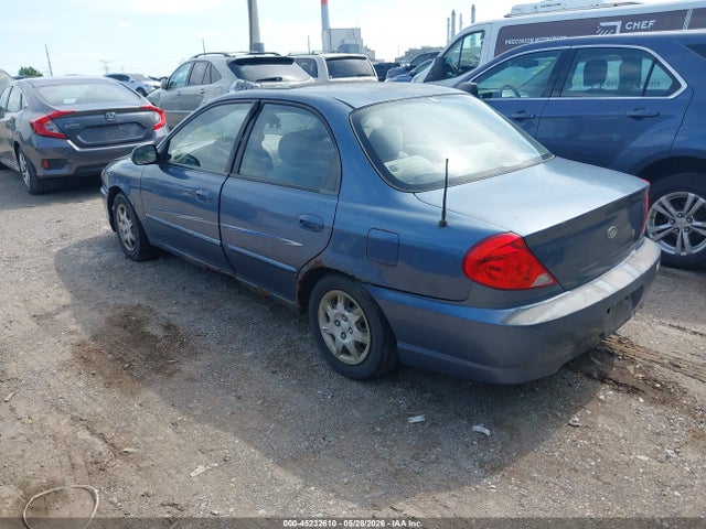 Продаж на аукціоні авто 2002 Kia Spectra Ls, vin: KNAFB121825197552, номер лоту: 45232610