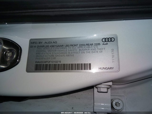 WAUCCGFF2F1010215 Audi A3 1.8t Premium