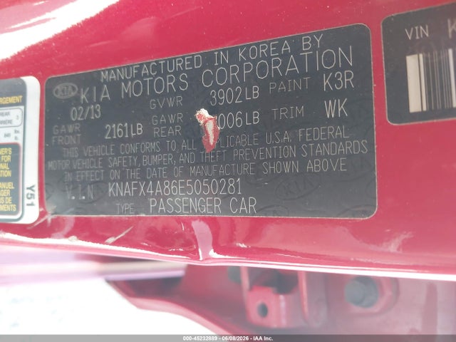 KIA FORTE EX 2014 KNAFX4A86E5050281 Image 9