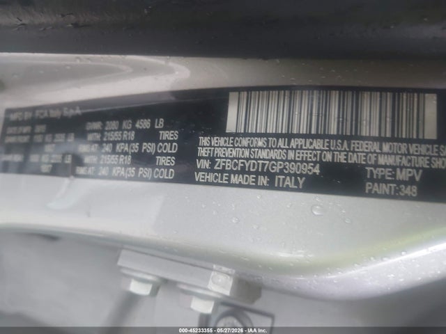 Aukcja sprzedaży 2016 Fiat 500x Lounge, vin: ZFBCFYDT7GP390954, numer aukcji: 45233355