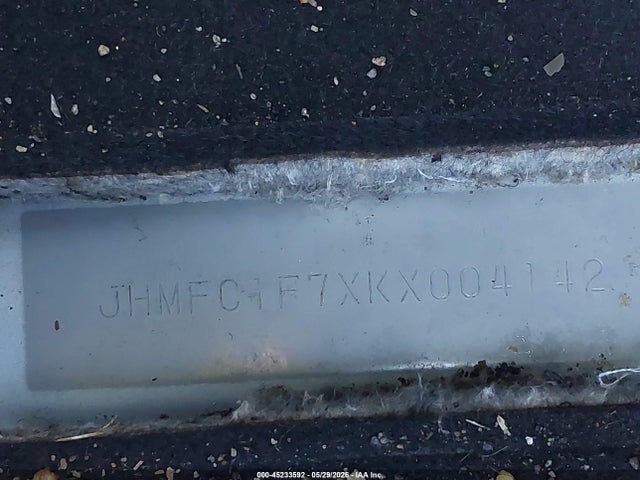 Aukcja sprzedaży 2019 Honda Civic Ex-l, vin: JHMFC1F7XKX004142, numer aukcji: 45233592