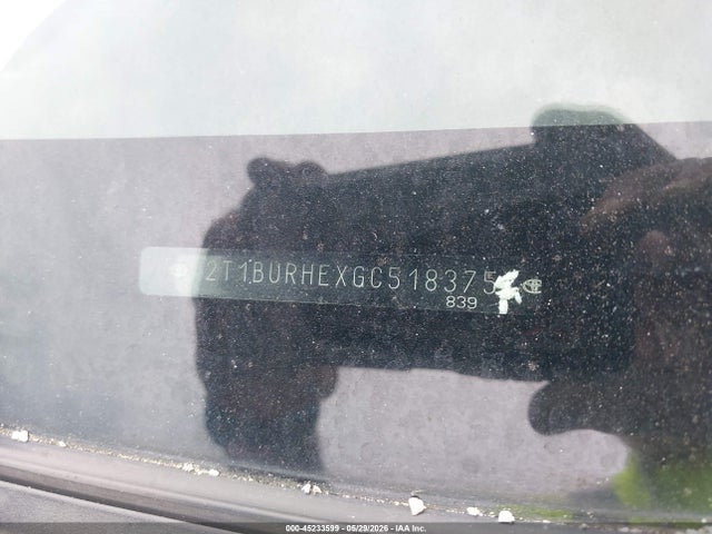 Aukcja sprzedaży 2016 Toyota Corolla Le Plus, vin: 2T1BURHEXGC518375, numer aukcji: 45233599