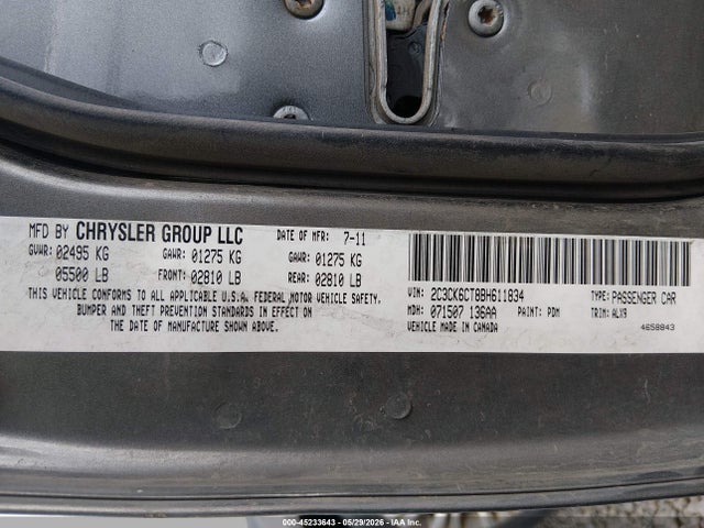 Продажа на аукционе авто 2011 Chrysler 300c Awd, vin: 2C3CK6CT8BH611834, номер лота: 45233643